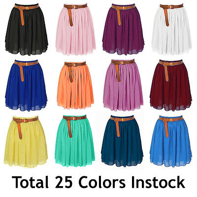 25 Couleurs Teal Women Lady Hot Sexy Asym Skirts Asyme Jupes Maxi High Low Hem S~3XL 
