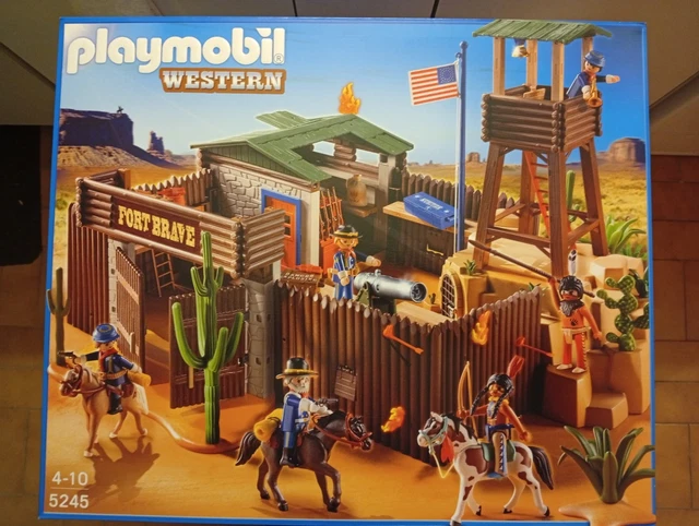PLAYMOBIL LOT 3419 Fort Randall Western nordiste 10 perso parc chevaux PLAYMOBIL LOT 3419 Fort Randall Western nordiste 10 perso parc chevaux