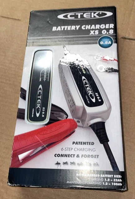 CTEK XS 0.8 Battery Charger 12V, Battery Tender Charger, Smart Battery Charger