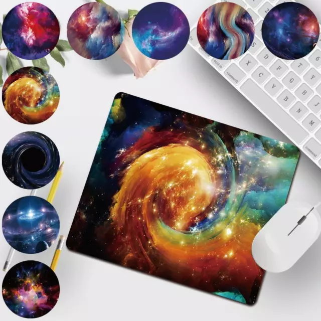 Space Patterns Anti-Slip Leather Desk Mouse Mat Pad Laptop Office Computer Home