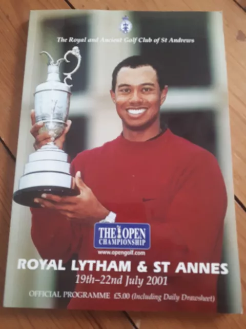 The Open Championship Golf Programme 2001 Royal Lytham & St Annes Tiger Woods