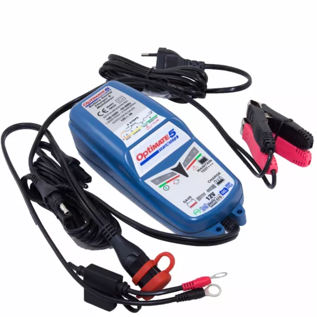 Chargeur Optimate 5 start and stop 12v 4A TM-220 pour batterie de 15 à 192ah