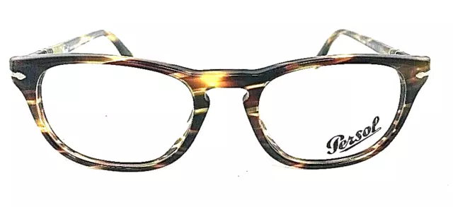 New Persol 3121-V 938  50mm Oval Havana Rx Eyeglasses Frame Hand Made in Italy