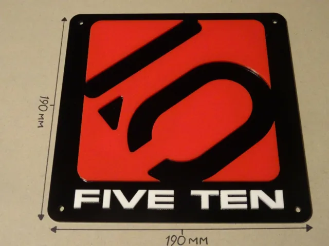 FIVE TEN, Cycling Acrylic Sign, 190mm X 190mm