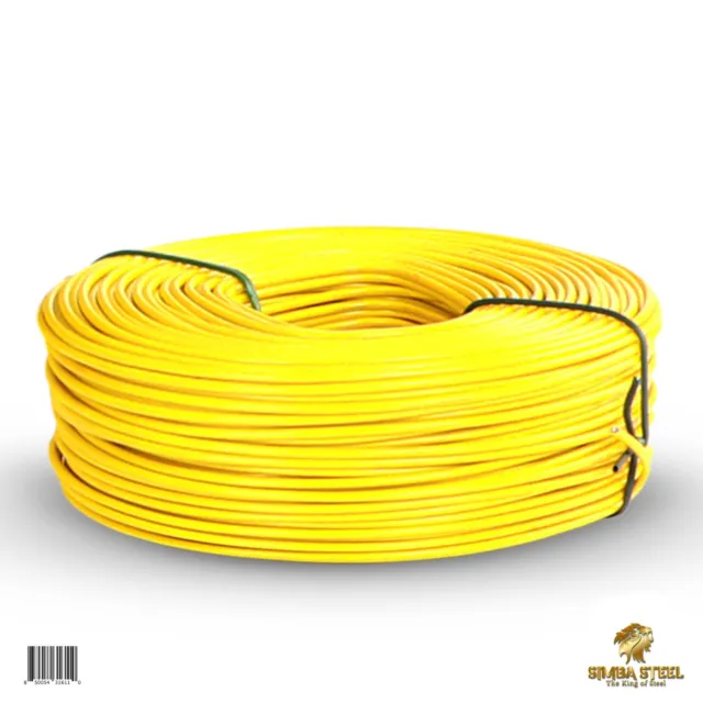ReBar Tie Wire, 16 Gage PVC Yellow coated, 3.0 lb Rolls 1 - 100 Qty SIMBA STEEL