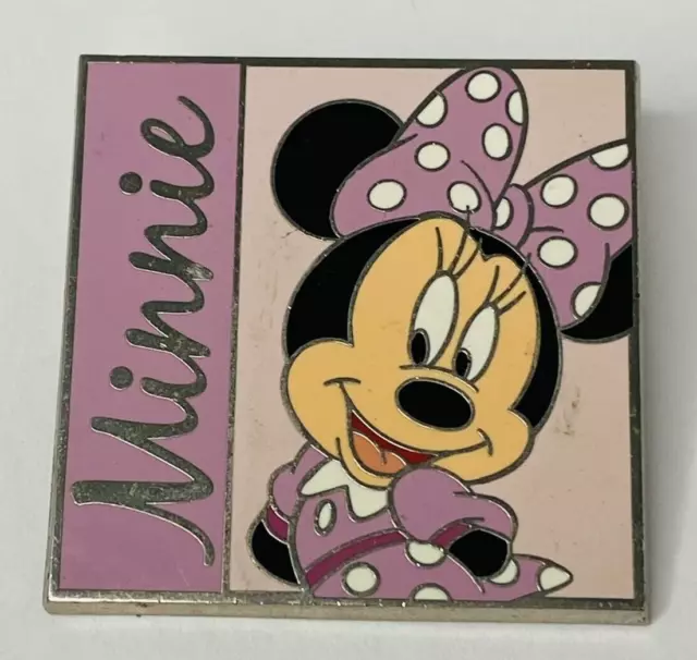 Disney Parks Minnie Mouse Pink Square Trading Pin