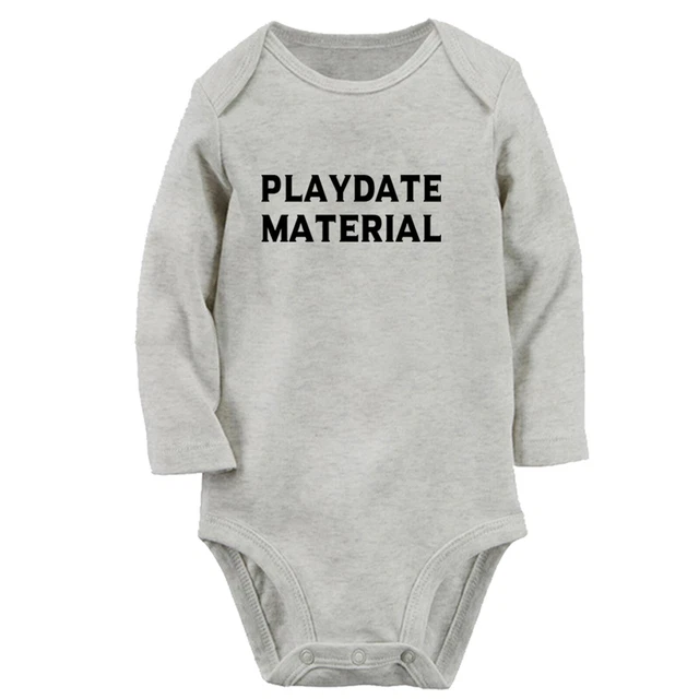 Playdate Material Funny Romper Baby Bodysuit Newborn Outfits Infant Kid Jumpsuit