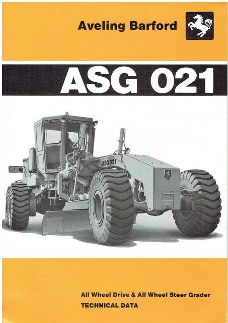 AVELING BARFORD ASG 013 Series Motor Grader Orig. 1979 Factory Sales ...