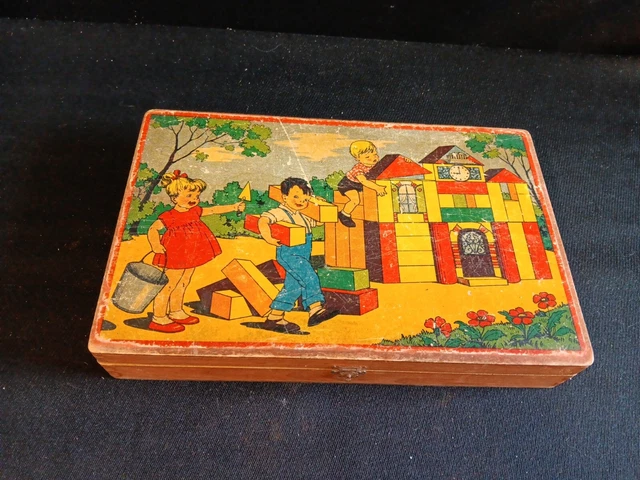 Jeu en bois de construction pour enfant de 1900 THIEL PARIS - Label Emmaüs
