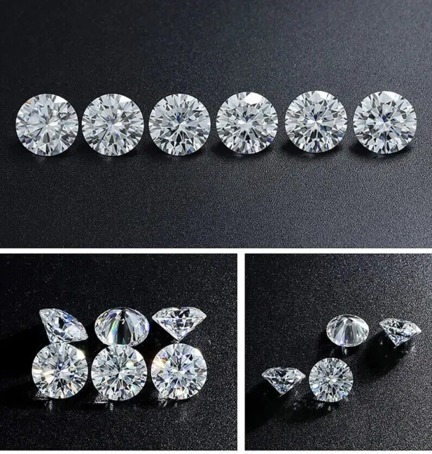 Diamant naturel de forme ronde VVS1 de couleur D de 5,00 carats pour la...
