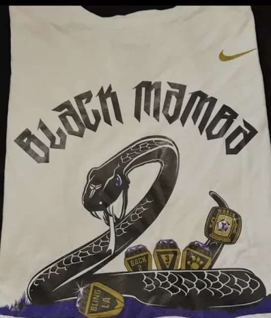 Nike, Shirts, Nike Kobe Bryant 5 Championship Rings Black Mamba Graphic T  Shirt Large Nwot