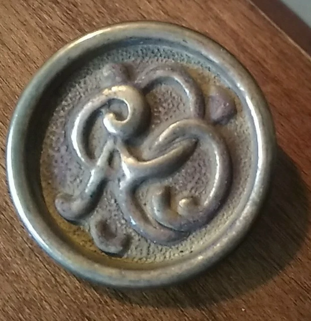 Antique Railroad Brass Button