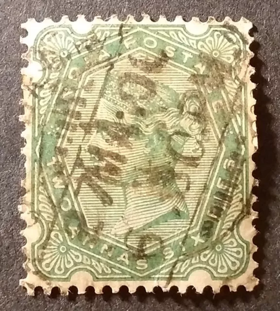 India Two Annas Six Pies Used Postage Stamp - Queen Victoria