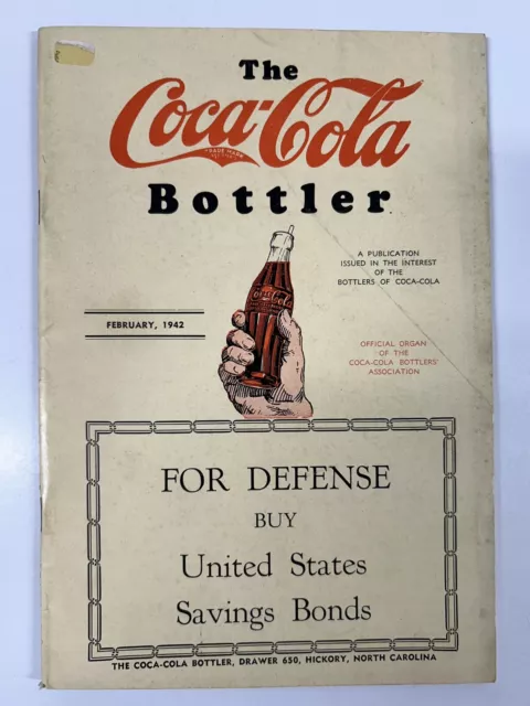 February 1942 The Coca Cola Bottler Magazine Great Condition Coke WWII