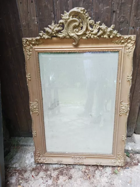 Grand miroir bois doré NAPOLEON III 19° Hauteur 1,10m