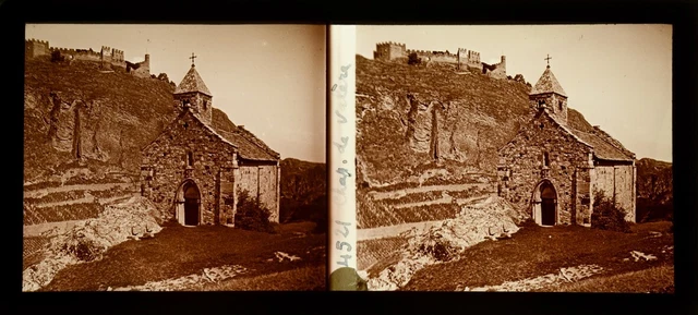 photo, stereo view, Swiss, Sion, Valère, vue stéréoscopique, plaque verre 6x13cm