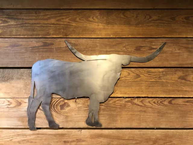Longhorn Cattle Sign Cow Bull Texas Western Beef Fence Gate Barn Horns