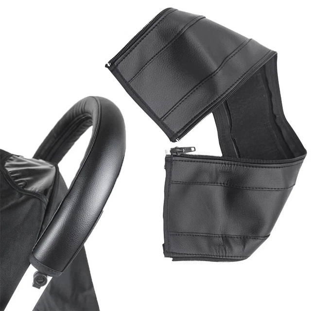 Cochecito mango cubierta pu protector cochecito reposabrazos funda protectora