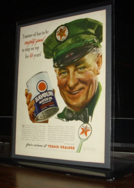 Original Vintage Mounted Ad 11 x 14 Suitable for Framing 1944 Havoline Motor Oil