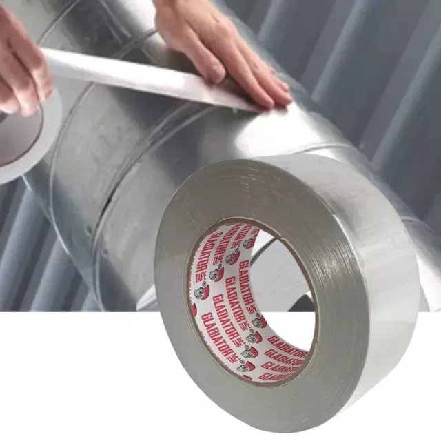 Rollos de cinta de aluminio aislamiento térmico conducto autoadhesivo 50 mm x 10 m 3