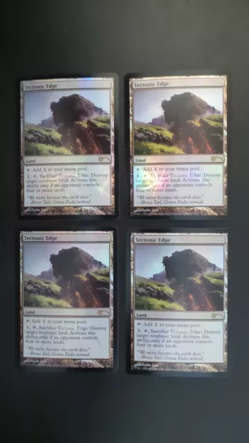 DCI Promo ** 4x Tectonic Edge (FNM) (FOIL) x4 ** Magic (EX/SP)