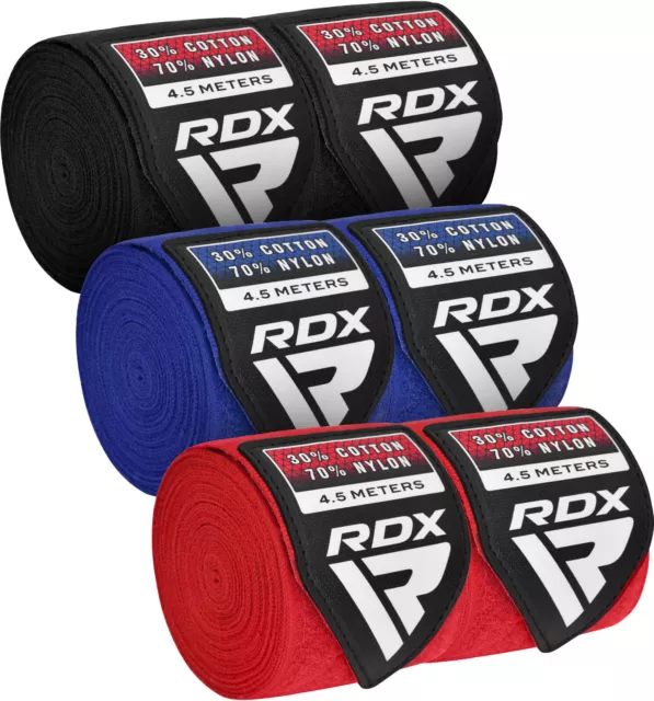 RDX Bandage Boxe 4,5 Mtr d'entrainement MuayThai Hand Wraps(Pack de Trois Pairs)