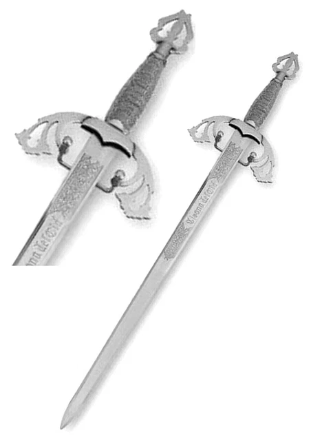 Spada antica da collezione in acciaio forgiato a Toledo XI secolo spade L 103 cm