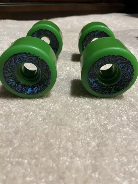 Slime Balls Santa Cruz Skateboard Wheels 66mm OG Slime 78A Green Rare New!