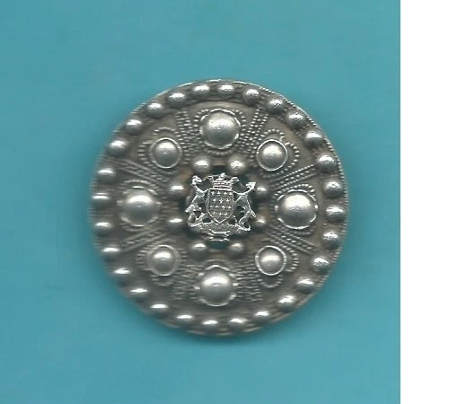 Broche Ancienne Anne De Bretagne Hermine - Bijou Fantaisie Argenté - Occasion