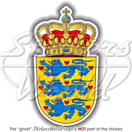 DENMARK DANISH COAT of Arms National Emblem - Vinyl Bumper Sticker ...
