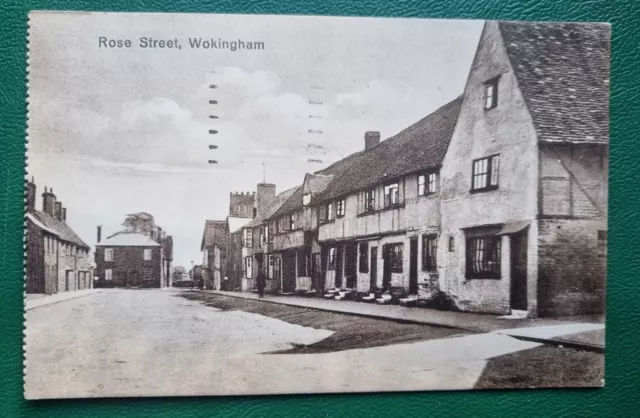 Rose Street Wokingham Berkshire Postcard 1944 Muriel Osman Chichester Glebelands