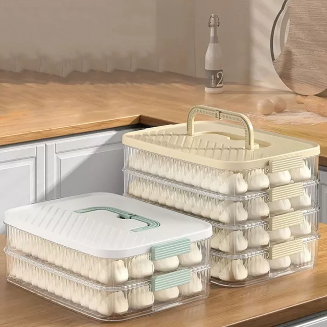 Plastic Frozen Dumpling Storage Box Multi-layer Dumpling Box  for Home