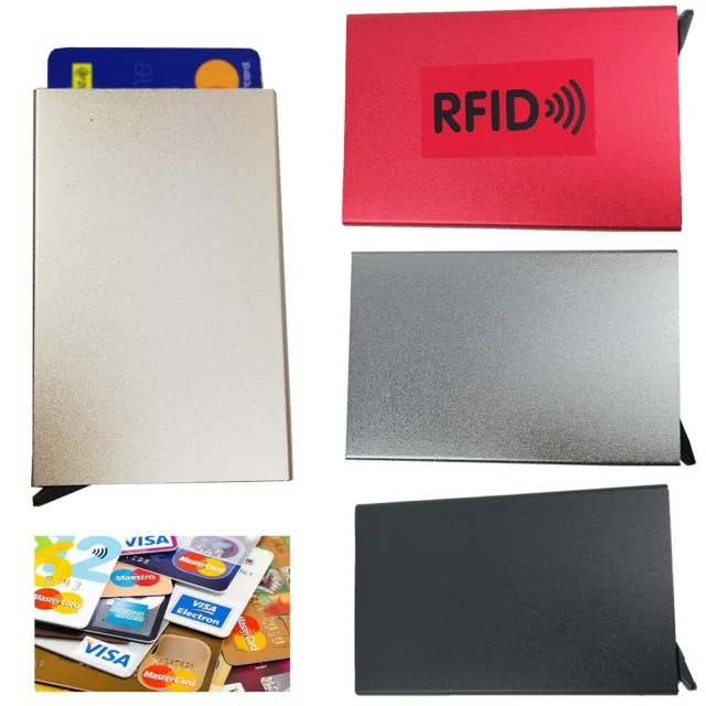 Portacarte Alluminio Protezione Rfid Porta Carte Credito Schede Documenti 3283