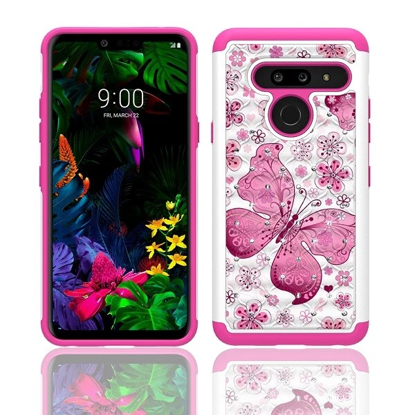 Phone Case for LG G8 ThinQ / LG G8, Studded Rhinestone Crystal Bling Cover Case