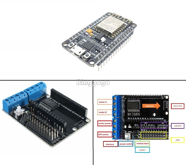 ESP8266 ESP12E L293D Motor Driver Shield+ESP8266 CP2102 IOT for