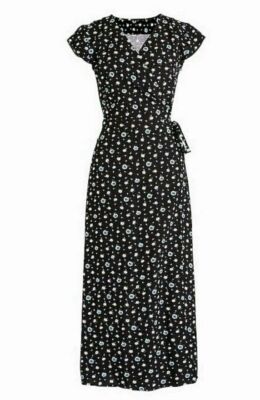 NWT J Crew Mercantile Easy Wrap Blue & White Daisies Dress Sz PL $128