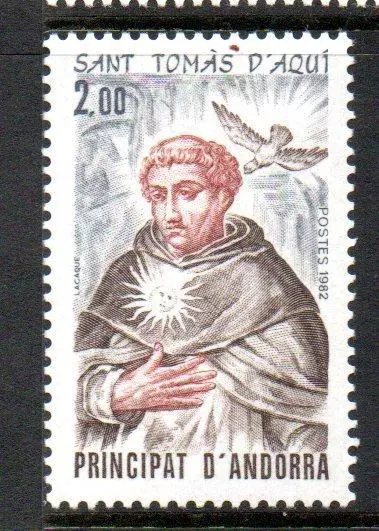 Andorra (French) Mnh 1982 Sgf328 St Thomas Aquinas Commemoration