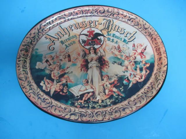 Beautiful 1974 Oval Beer Tray from the Anheuser-Busch Brewing Assoc-St. Louis