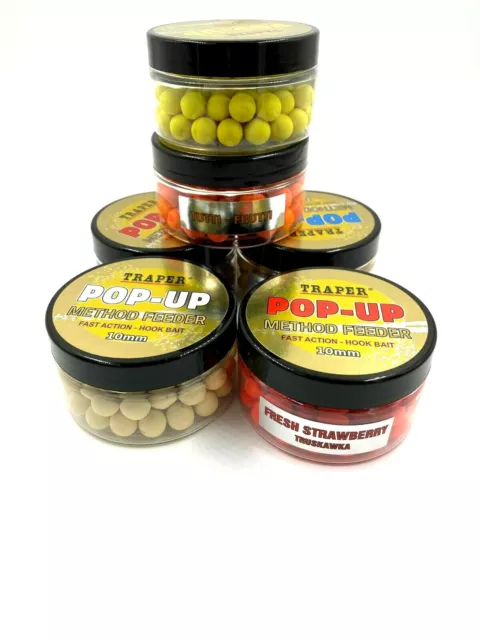 Traper Method Feeder Pop-Up Boilies Hakenpellets 10mm 30g  Angelfutter Köder