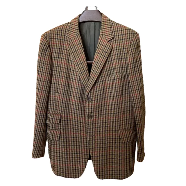 BESPOKE GIEVES & Hawkes Savile Row Tweed Jacket Blazer 42R Vintage 1986 ...