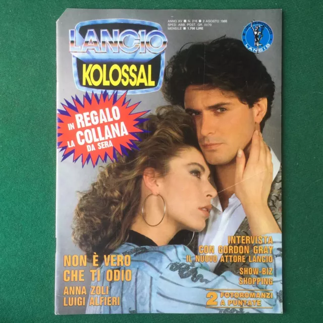 KOLOSSAL n.216/1988 ANNA ZOLI ALFIERI Fotoromanzo Lancio (ITA) Rivista Magazine