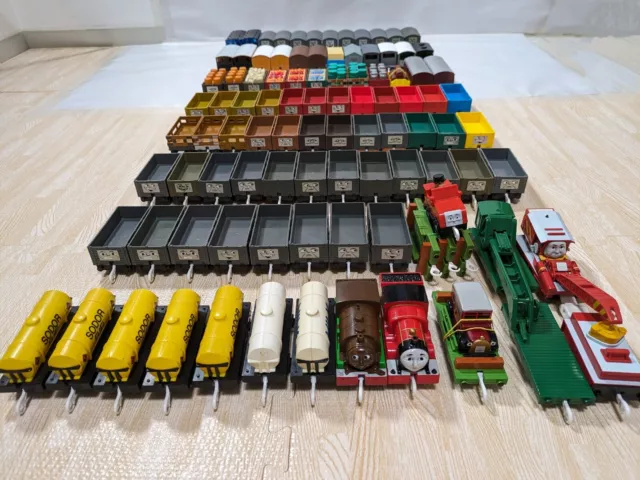 Thomas & Friends TOMY Plarail Trackmaster Freight Car Set BIG Lot Tain Engine