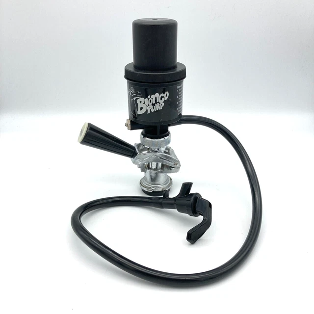 Taprite BRONCO PUMP Beer Keg D System Black Miller High Life Decal Hand Pump EUC