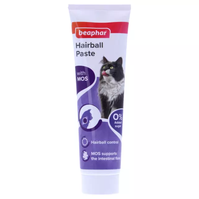 Beaphar Hairball Paste 2 in 1 Cat Kitten Tasty Prebiotic Vitamin Malt Supplement