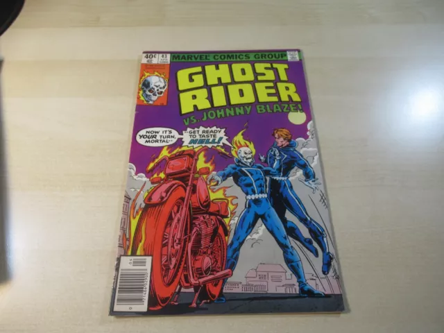 Ghost Rider #43 Marvel Bronze Age Newsstand Higher Grade Vs. Johnny Blaze