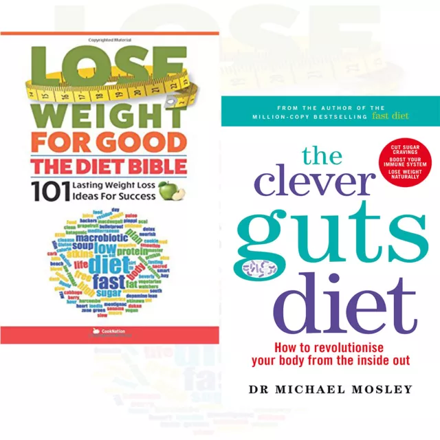 Lose Weight For Good and Clever Guts Diet 2 Books Collection Set Paperback New