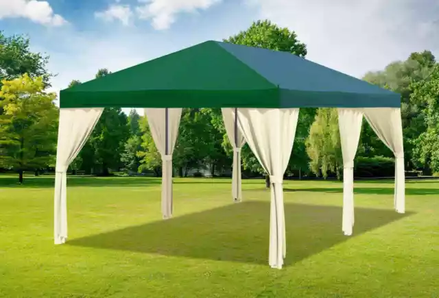 Gartenpavillon 3x6m PVC Grün Partyzelt Wasserdicht Eventzelt Gazebo Festzelt