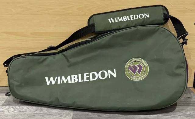 Wimbledon the championship tennis bag Green 28 Inch Shoulder Strap Zip Carry