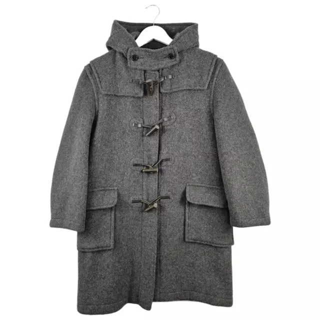 Gloverall Boys Grey Wool Duffle Coat Size Age 13 Years