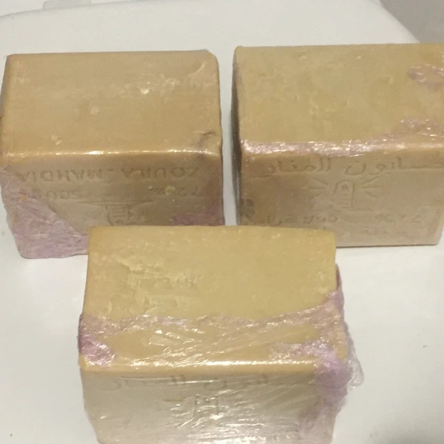 3 JABONES TRADICIONALES DE ACEITE DE OLIVA VERDE 500 GRAMOS CADA UNO (17,62 OZ cada uno) -72%